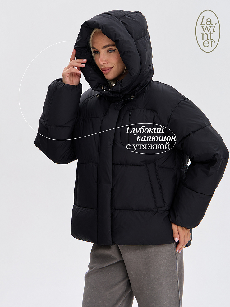 Куртка женская зимняя LAWINTER, черная, модель 84687