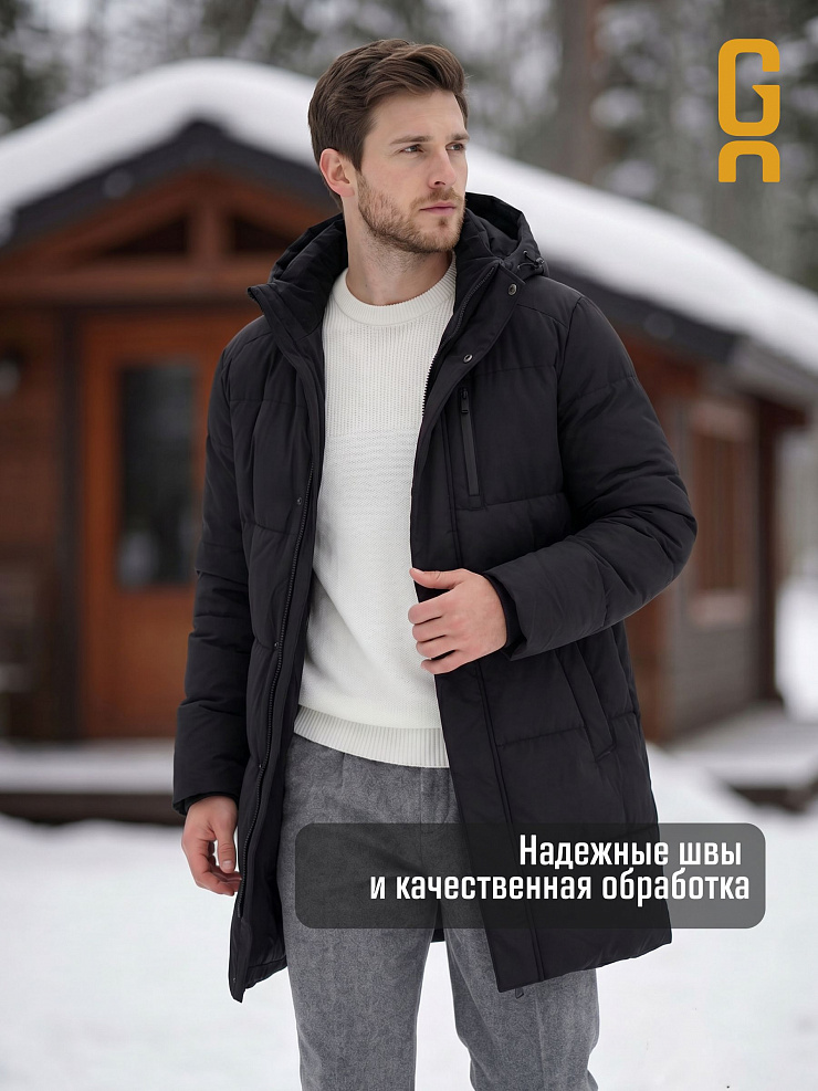 Куртка мужская зимняя GRIZMAN, черная, модель 73554